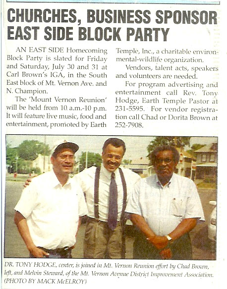 Churches, Business Sponsor East Side Block Party
