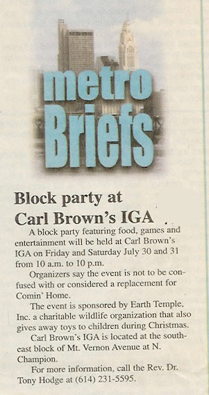 Block Party At Carl Brown's IGA