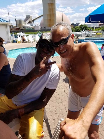 Dr. Hodge with Dennis Rodman also Environmentalist